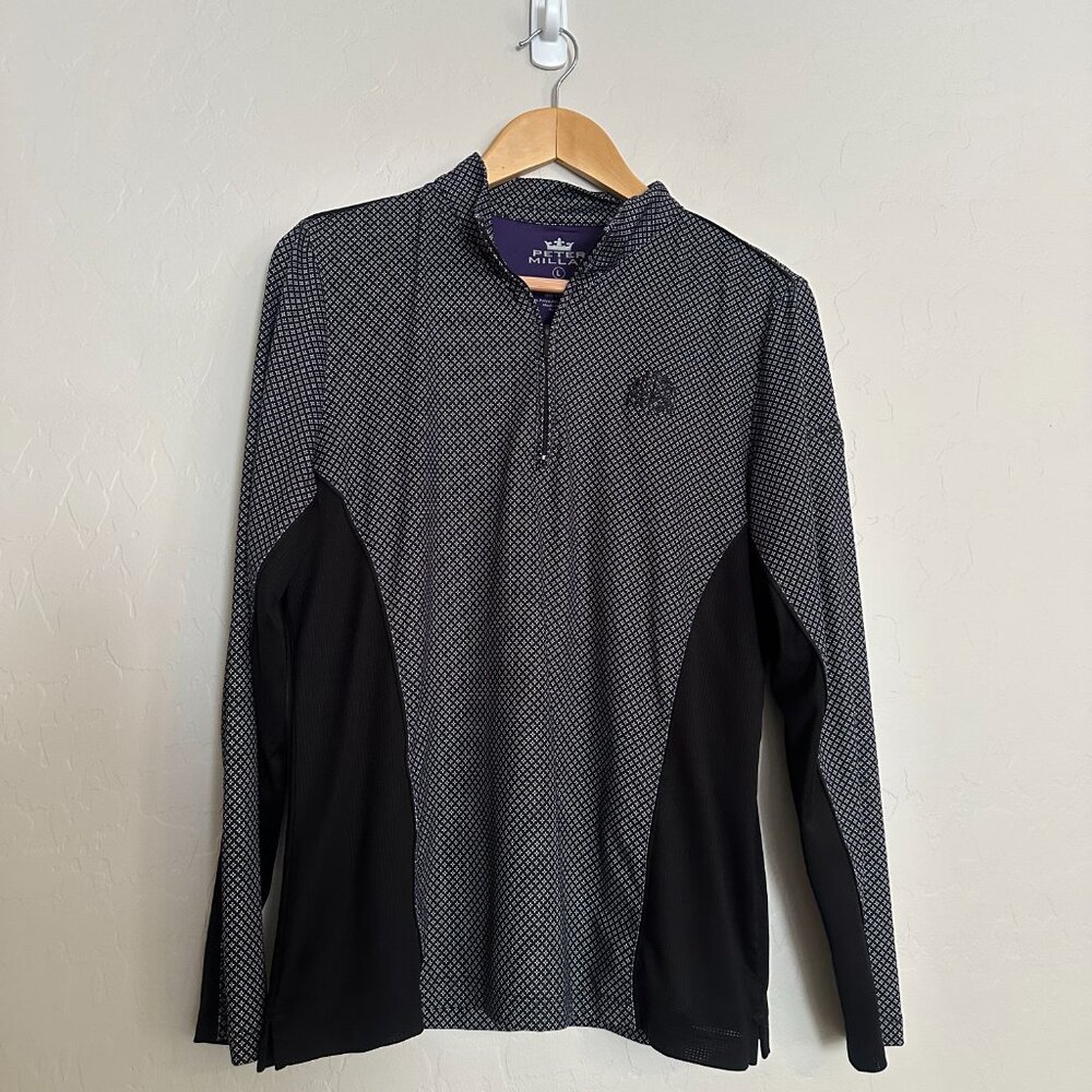Peter Millar Golf 1/4 Zip Pullover Lightweight Wicking 50 UPF Women's Size Large